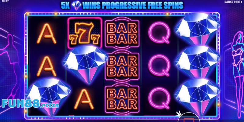 Dance Party - Tựa Game Nổ Hũ Phiên Bản Vũ Điệu Sôi Động 3 Biểu tượng chính xuất hiện bạn cần phải nắm