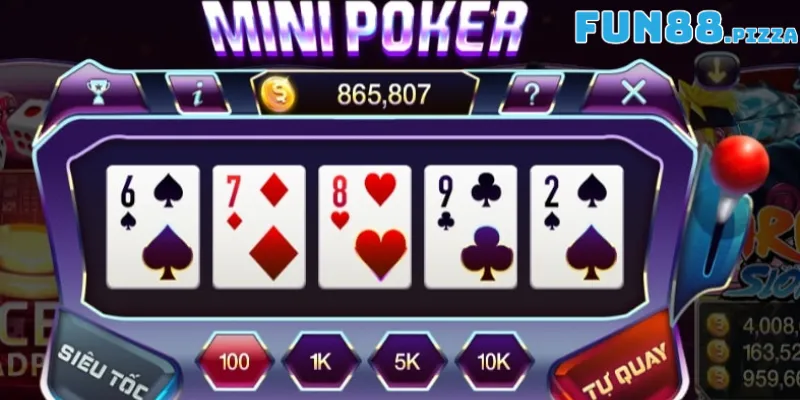 Mini Poker Fun88 - Game Bài Đầy Đặc Sắc Không Thể Bỏ Lỡ 2 Khám phá các tính năng nổi bật trong Mini Poker